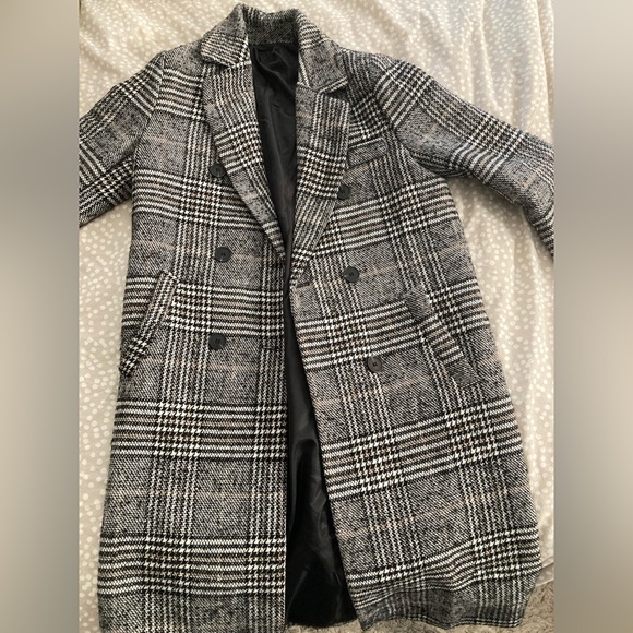 Long plaid coat - Picture 3 of 6